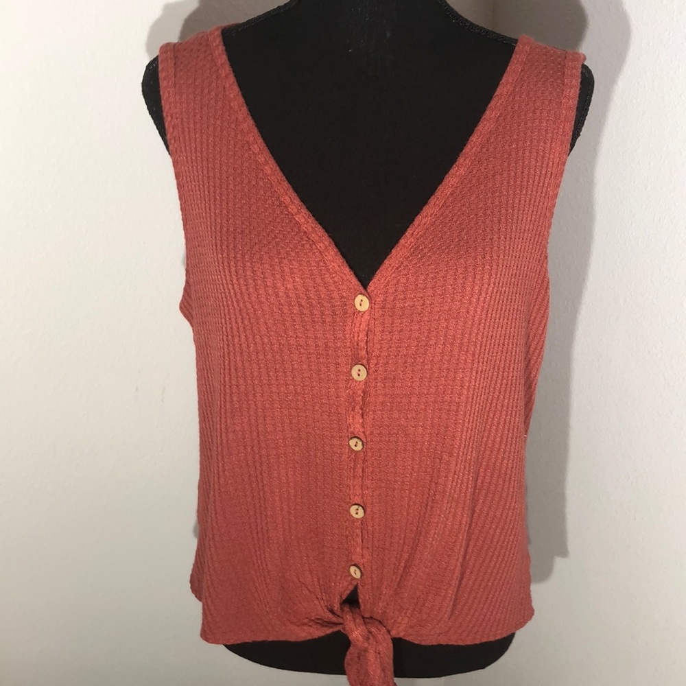 Eddie Bauer waffle knit v- neck